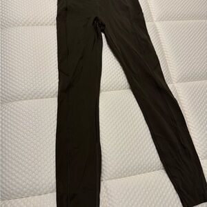 lululemon fast & free leggings in olive green